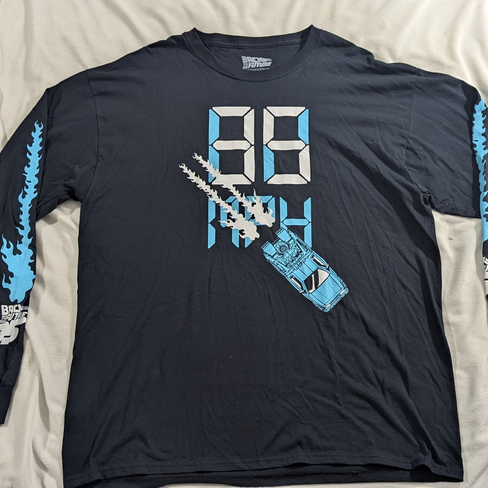 Loot Crate Black and Blue Graphic Long Sleeve Shirt